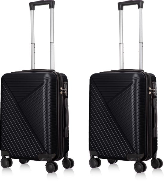 Zestaw twardych walizek 2-częściowy – Santorini-Czarny-2x S (39 L)-Trend Polska