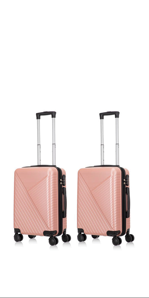 Zestaw twardych walizek 2-częściowy – Santorini-Szary-2x S (39 L)-Trend Polska