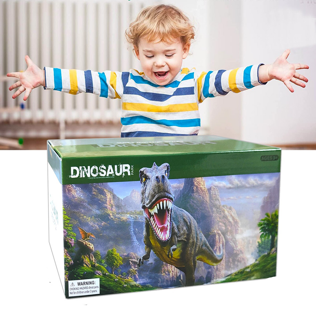 Zestaw zabawowy toru kolejowego – DinoTrack-Zestaw 1: 168 sztuk Zestaw pociągów + 1 Dinozaur + 1 Pociąg-Trend Polska