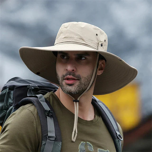 Zewnętrzny kapelusz letni z chin strap i materiałem wodoodpornym – Ranger-Khaki-Trend Polska
