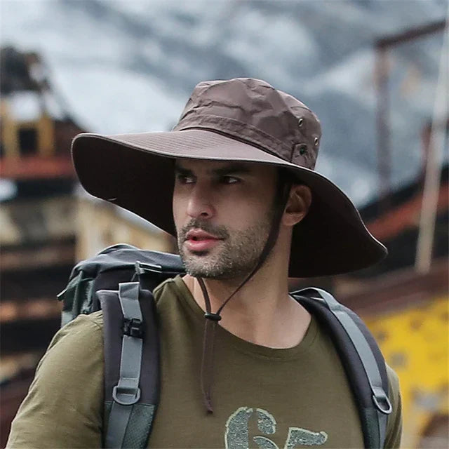Zewnętrzny kapelusz letni z chin strap i materiałem wodoodpornym – Ranger-Khaki-Trend Polska
