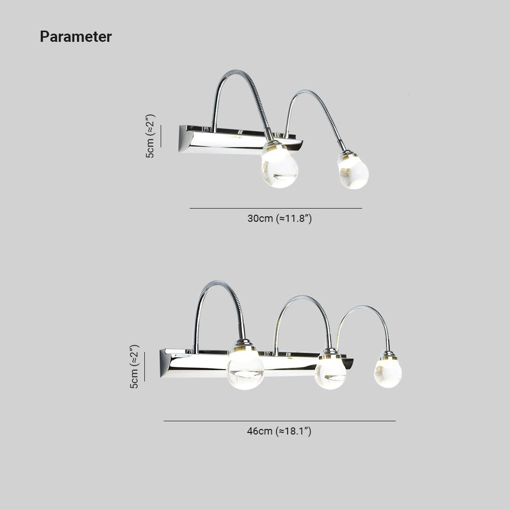 Zgięta lampa ścienna LED – Arcus-2 lampy-Białe światło-40 cm-Trend Polska