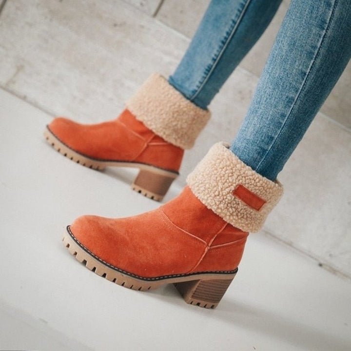 Zimowe buty z obcasem - Sophia Winterboots-Pomarańczowy-35-Trend Polska
