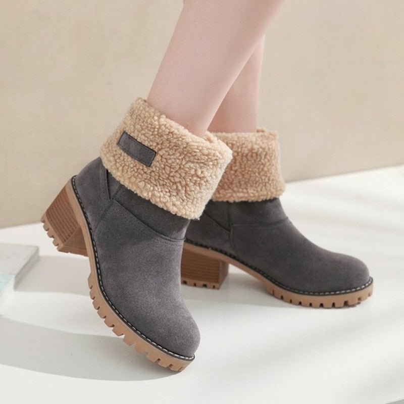Zimowe buty z obcasem - Sophia Winterboots-Szary-35-Trend Polska