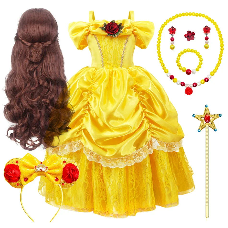 Zółta księżniczka zestaw dla dzieci – Bellezia-3-100 cm-Trend Polska