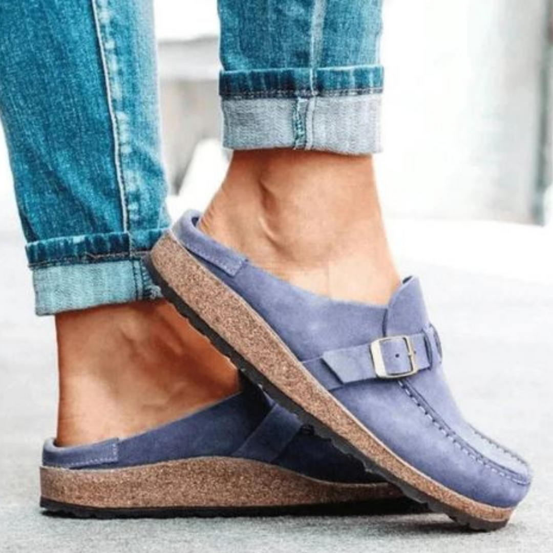 Zrównoważone komfortowe klapki w stylu retro – Noelia-Lila-35-Trend Polska