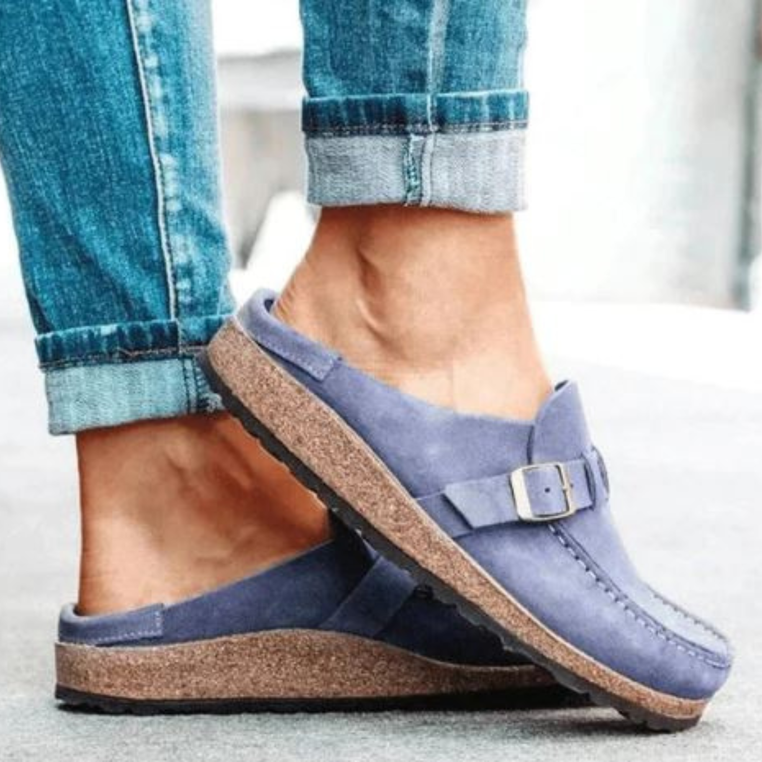 Zrównoważone komfortowe klapki w stylu retro – Noelia-Lila-35-Trend Polska